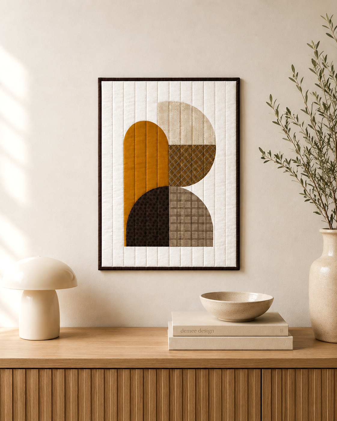 Golden Horizon - Amber - Quilted Wall Hanging Demee Design