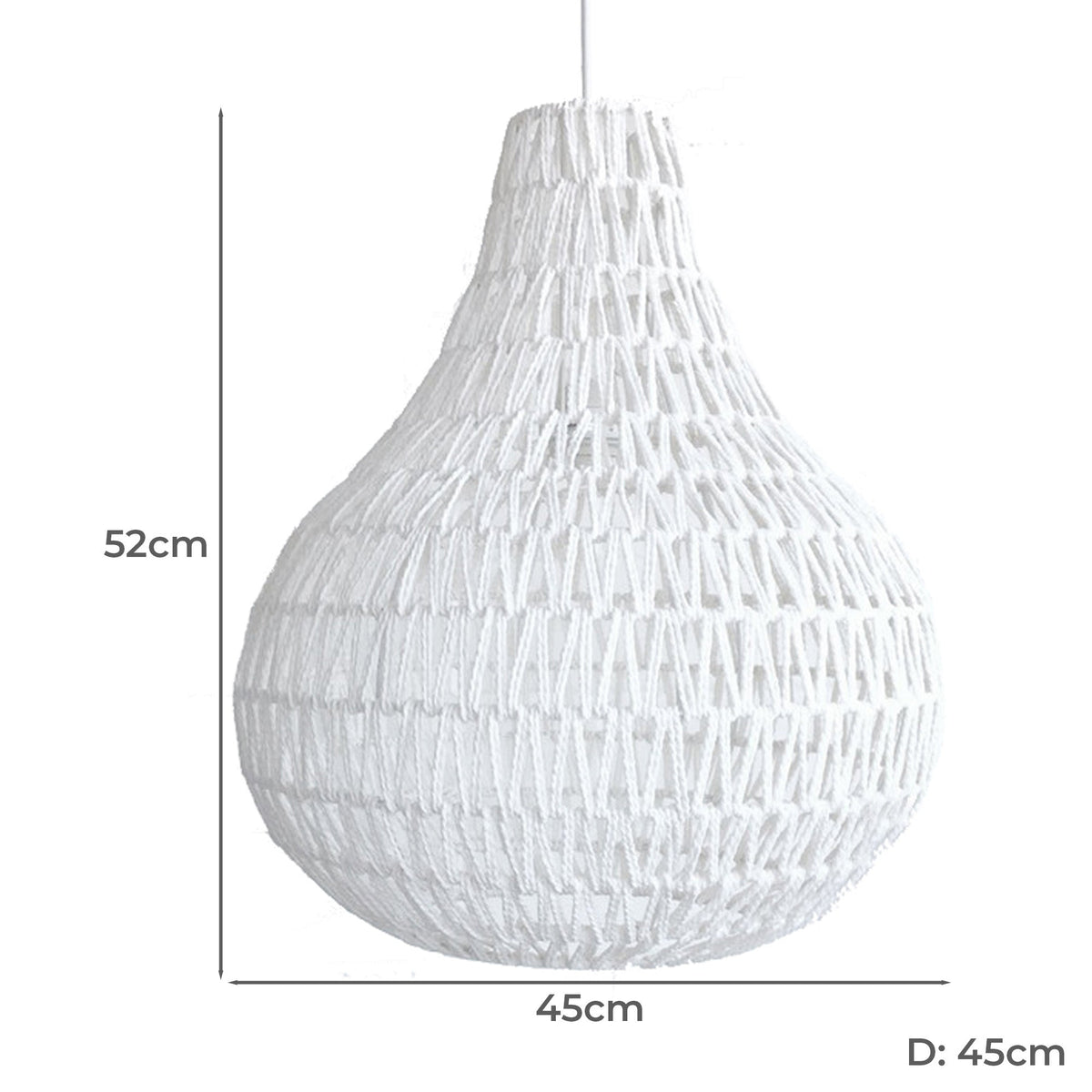 Byron Rope Pendant Light - White Ivory & Deene