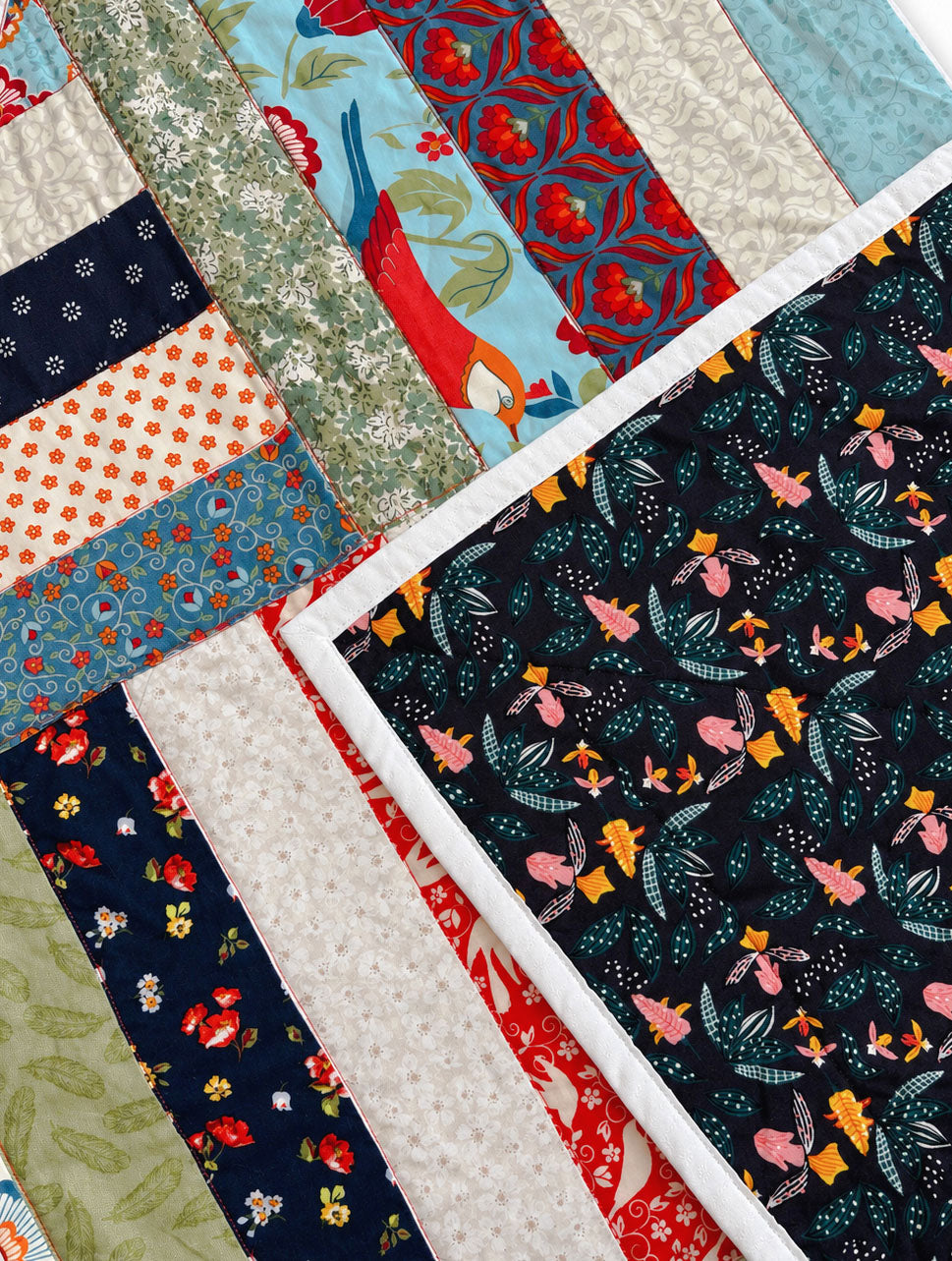 Bird Whispers Geometric Baby Quilt Demee Design