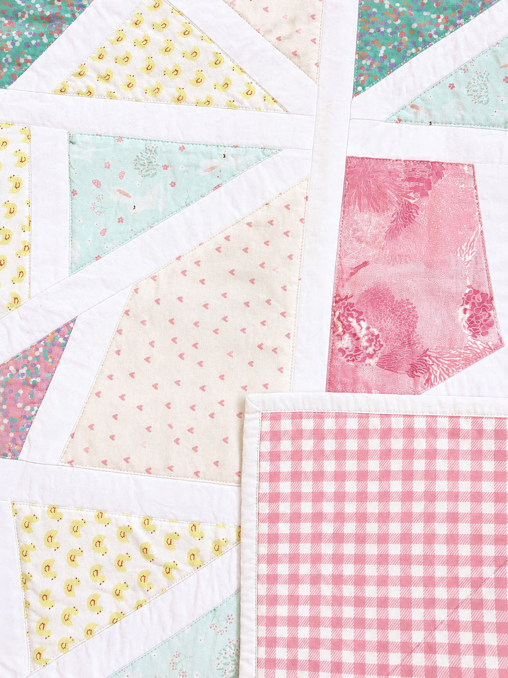 Pastel Geometric Patchwork Quilt Demee Design