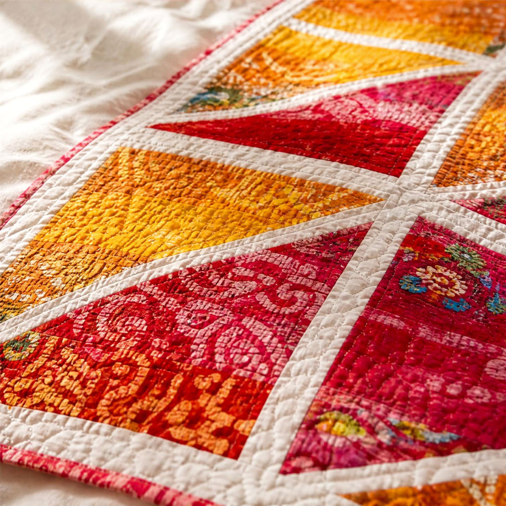 Sunset Patchwork Lap Quilt / Throw Demee Design