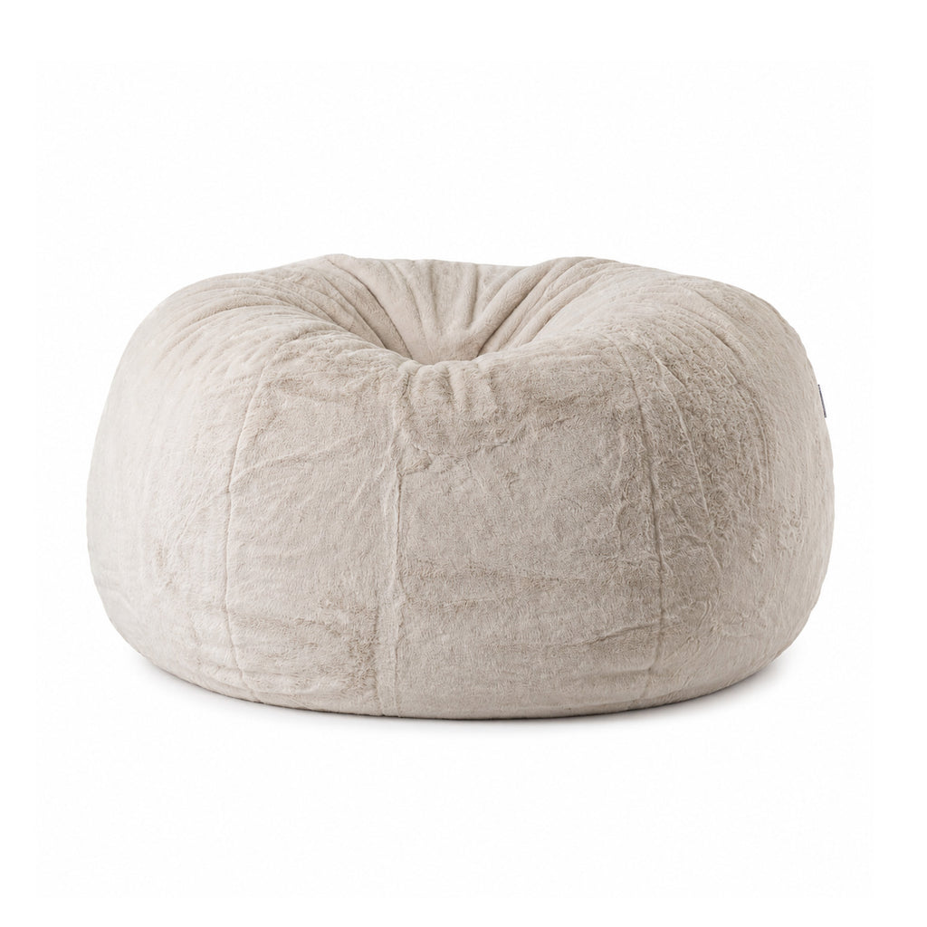 Cloud Plush Fur Bean Bag - Champagne Latte Ivory & Deene