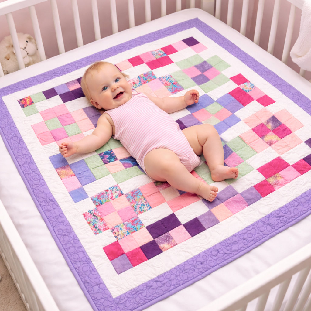 Pastel Garden Baby Quilt Demee Design