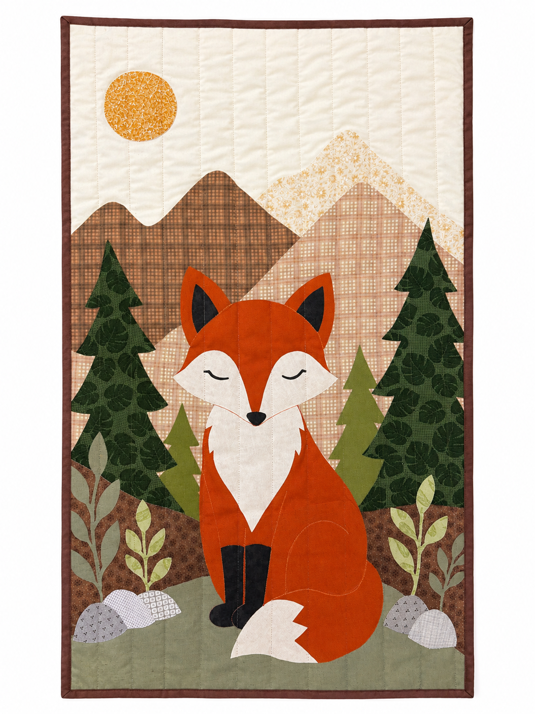 Fox Wall Hanging - Textile Art, Nursery Decor Demee Design