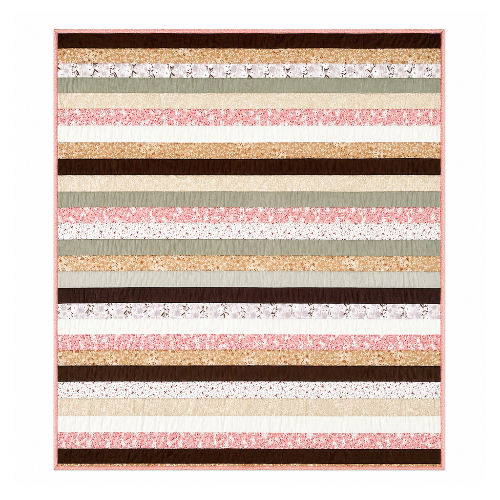 Blush & Beige Baby Quilt Demee Design