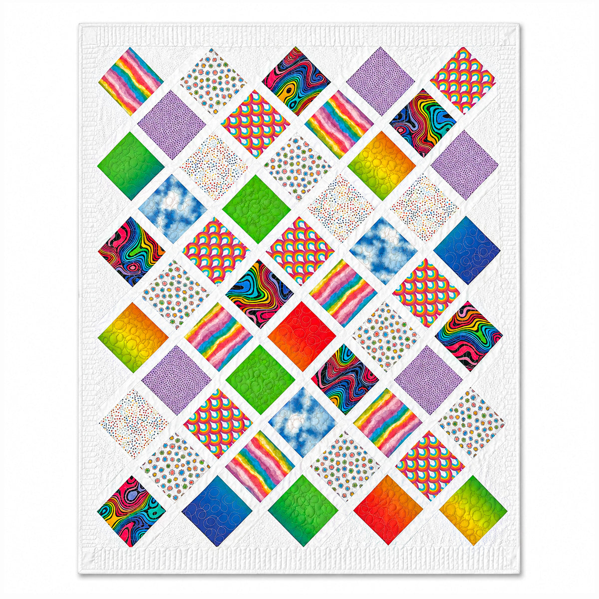 Rainbow Melody Quilt / Throw Demee Design