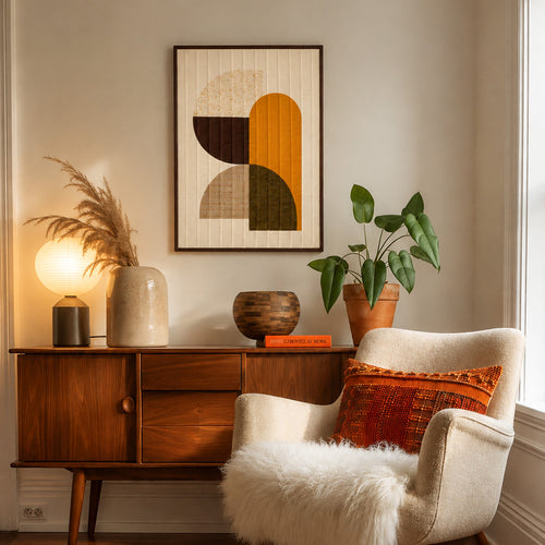 Golden Horizon - Golden - Quilted Wall Hanging Demee Design