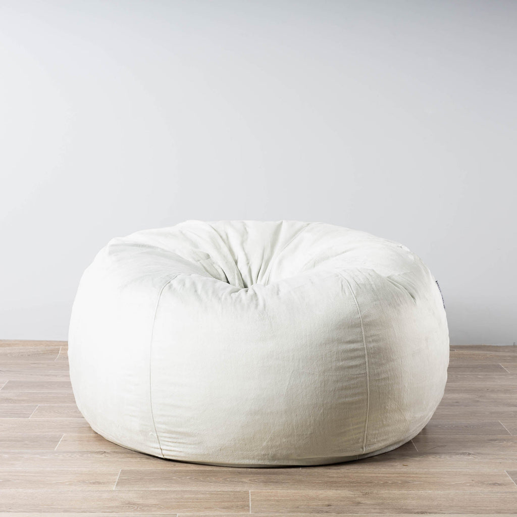 Pierre Fur Bean Bag - White Ivory & Deene