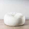 Pierre Fur Bean Bag - White Ivory & Deene