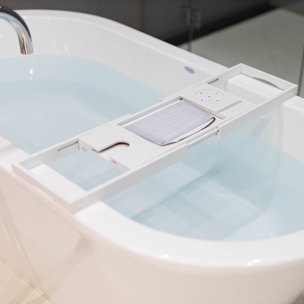Serenity Bamboo Bath Caddy - White Ivory & Deene