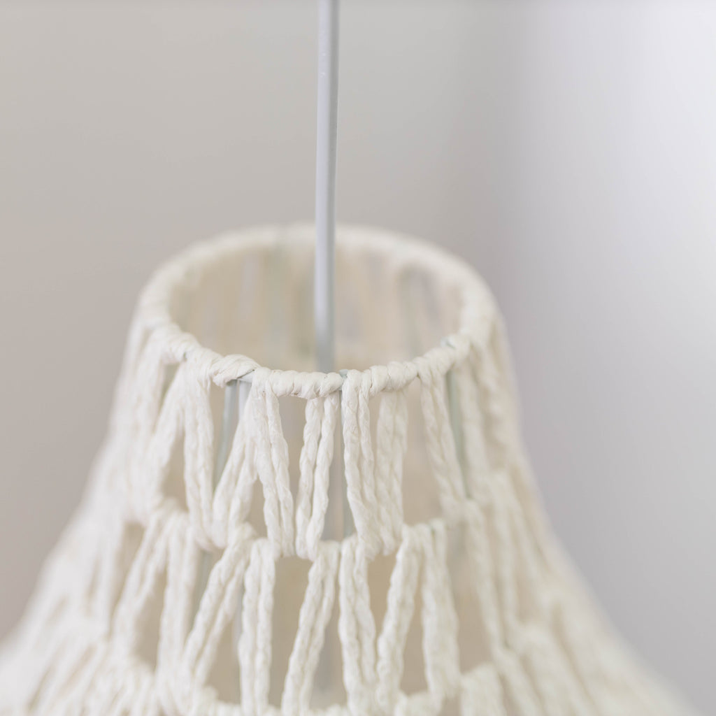 Byron Rope Pendant Light - White Ivory & Deene