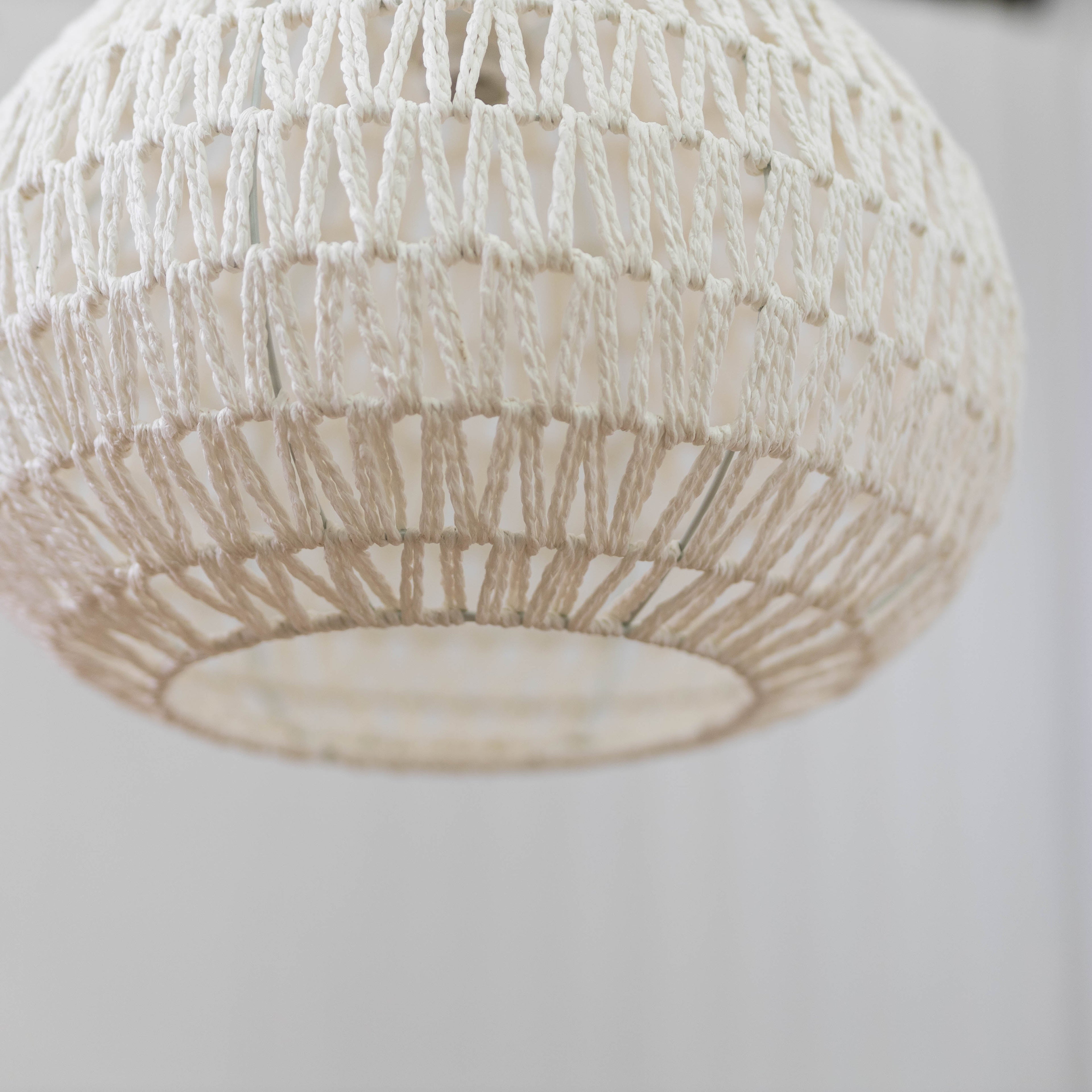 Byron Rope Pendant Light - White Ivory & Deene
