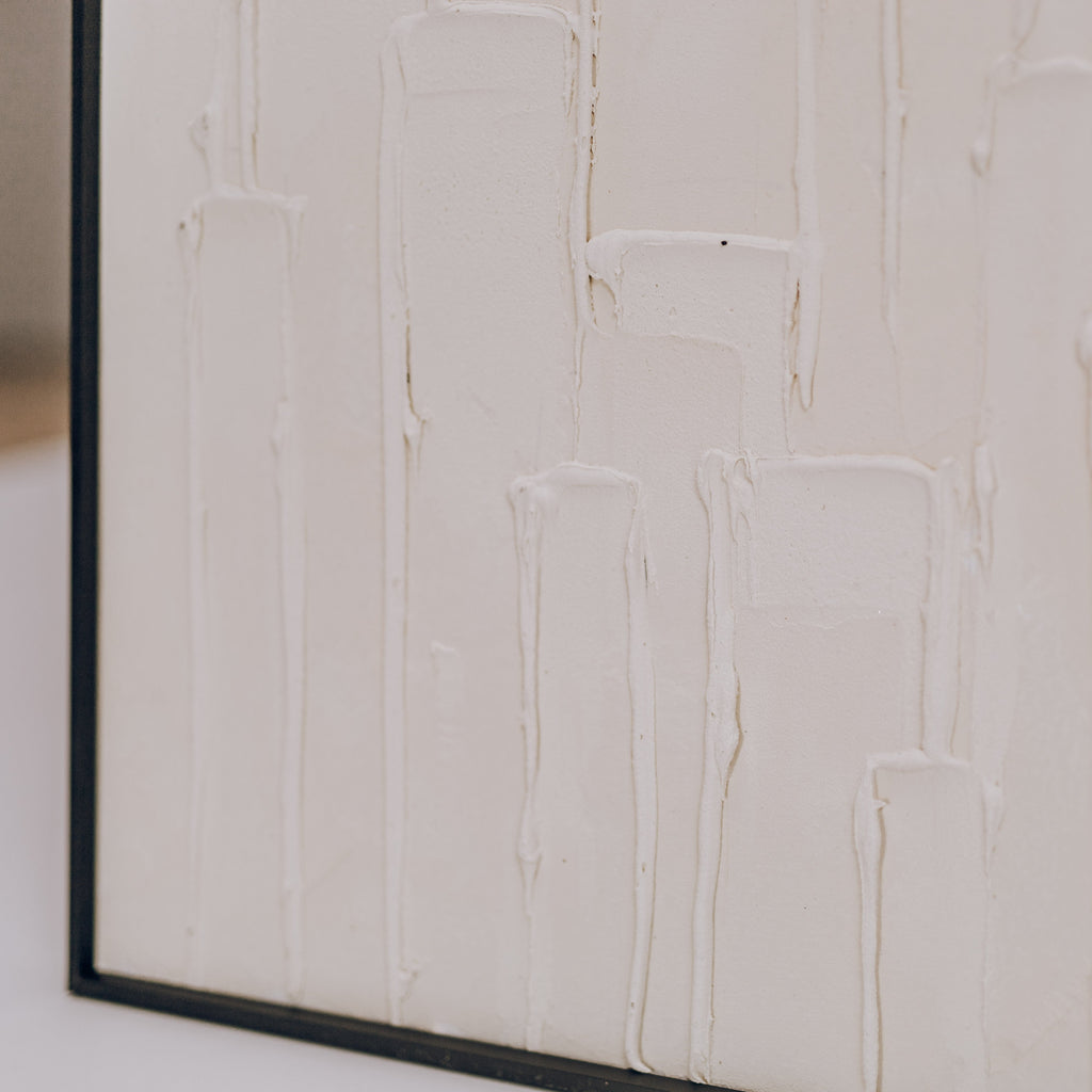 Judah - Ready To Hang Dimensional Sand Art - 70x100cm Ivory & Deene