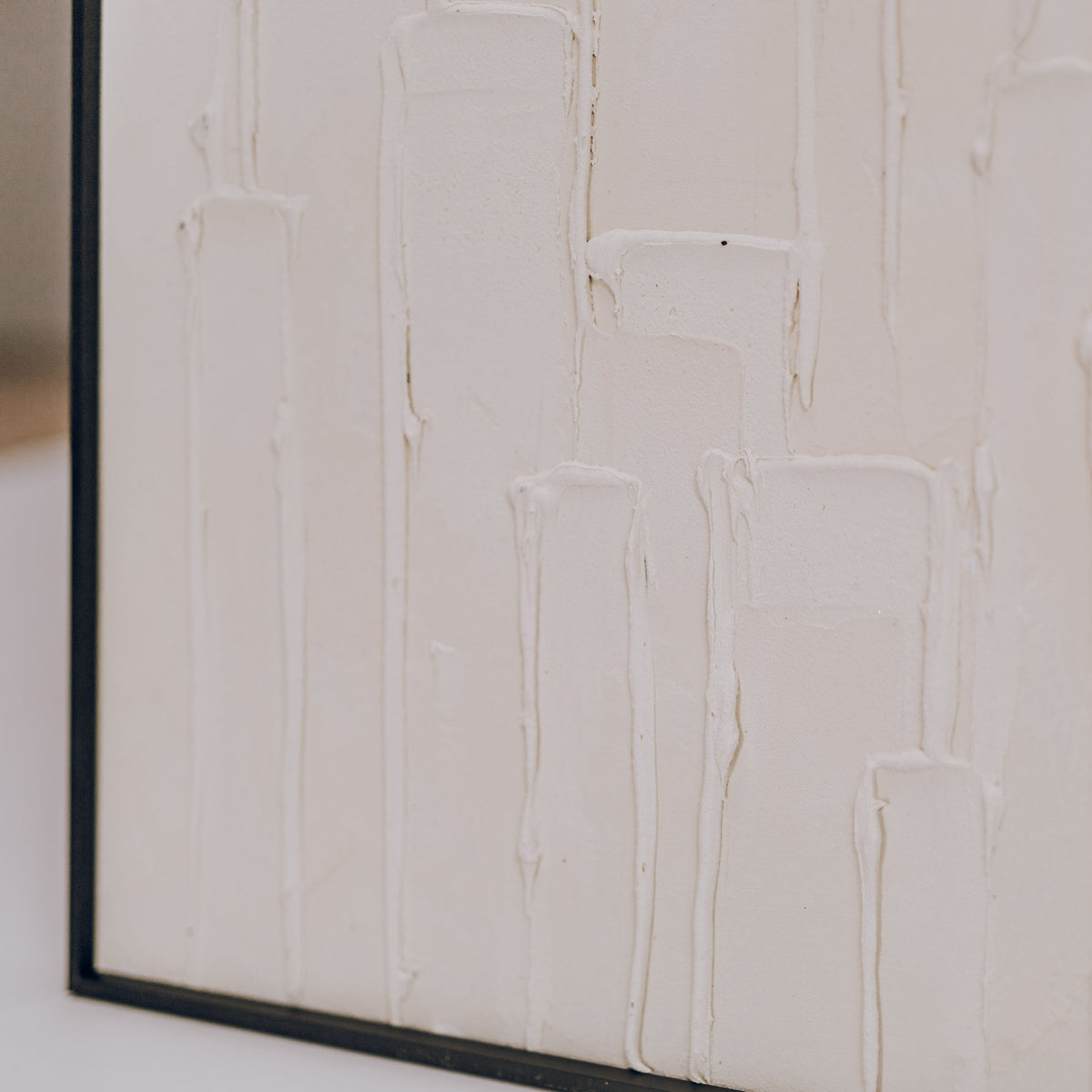 Judah - Ready To Hang Dimensional Sand Art - 70x100cm Ivory & Deene