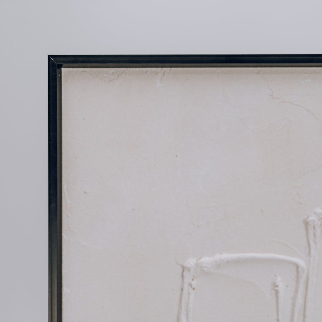Judah - Ready To Hang Dimensional Sand Art - 70x100cm Ivory & Deene