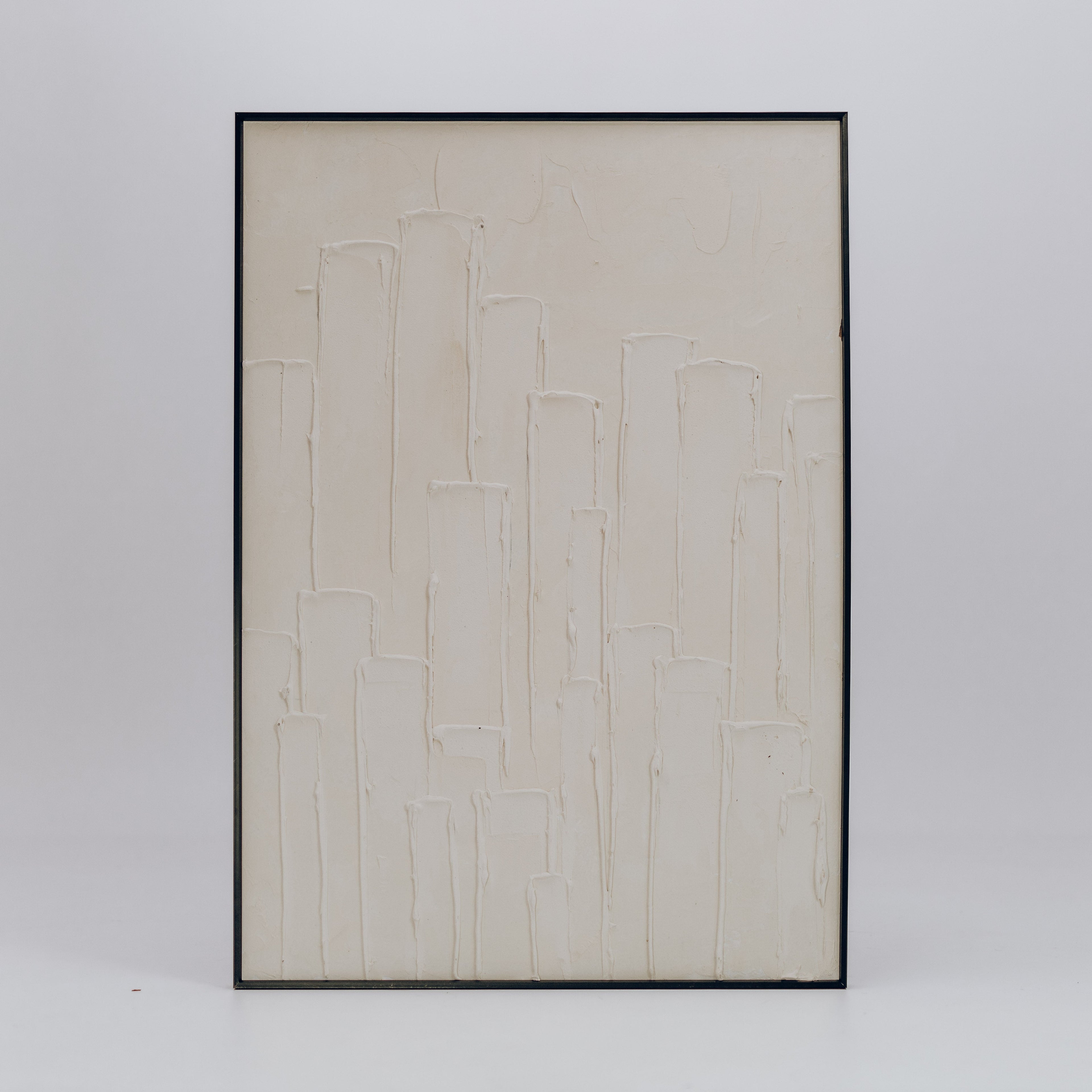 Judah - Ready To Hang Dimensional Sand Art - 70x100cm Ivory & Deene