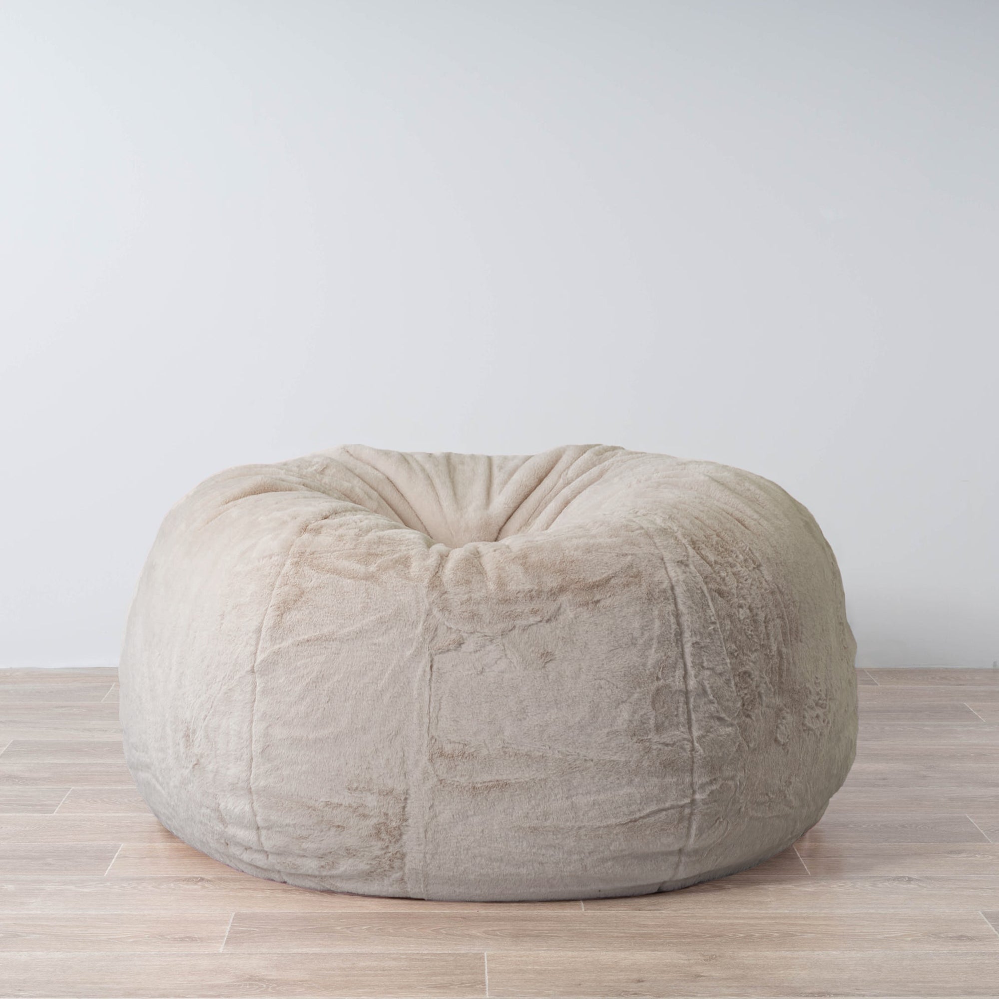 Cloud Plush Fur Bean Bag - Champagne Latte Ivory & Deene