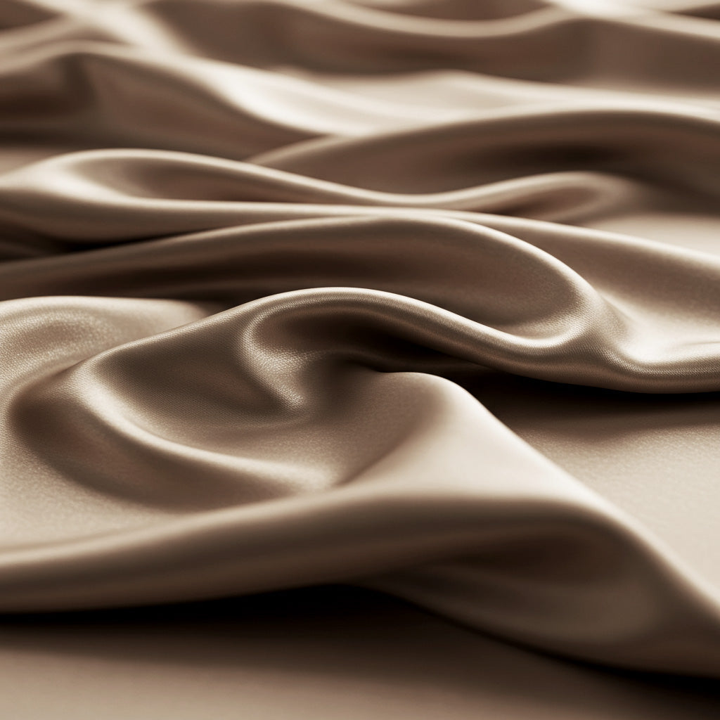 Satin Quilt Cover - Champagne Latte Ivory & Deene