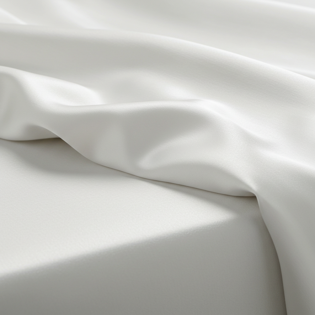 Satin Quilt Cover - White Ivory & Deene