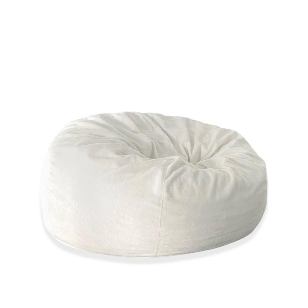Pierre Fur Bean Bag - White Ivory & Deene
