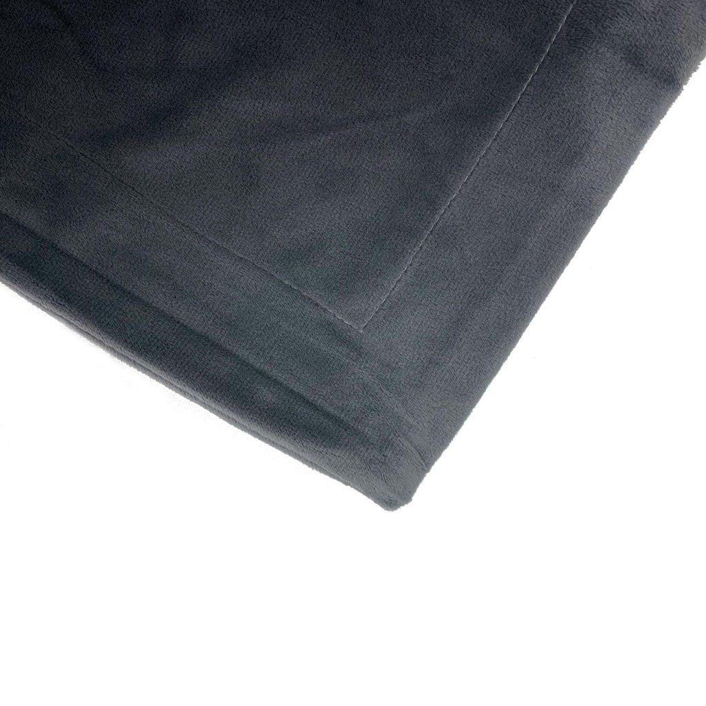 Fur Velvet European Pillowcase Set - Charcoal Ivory & Deene