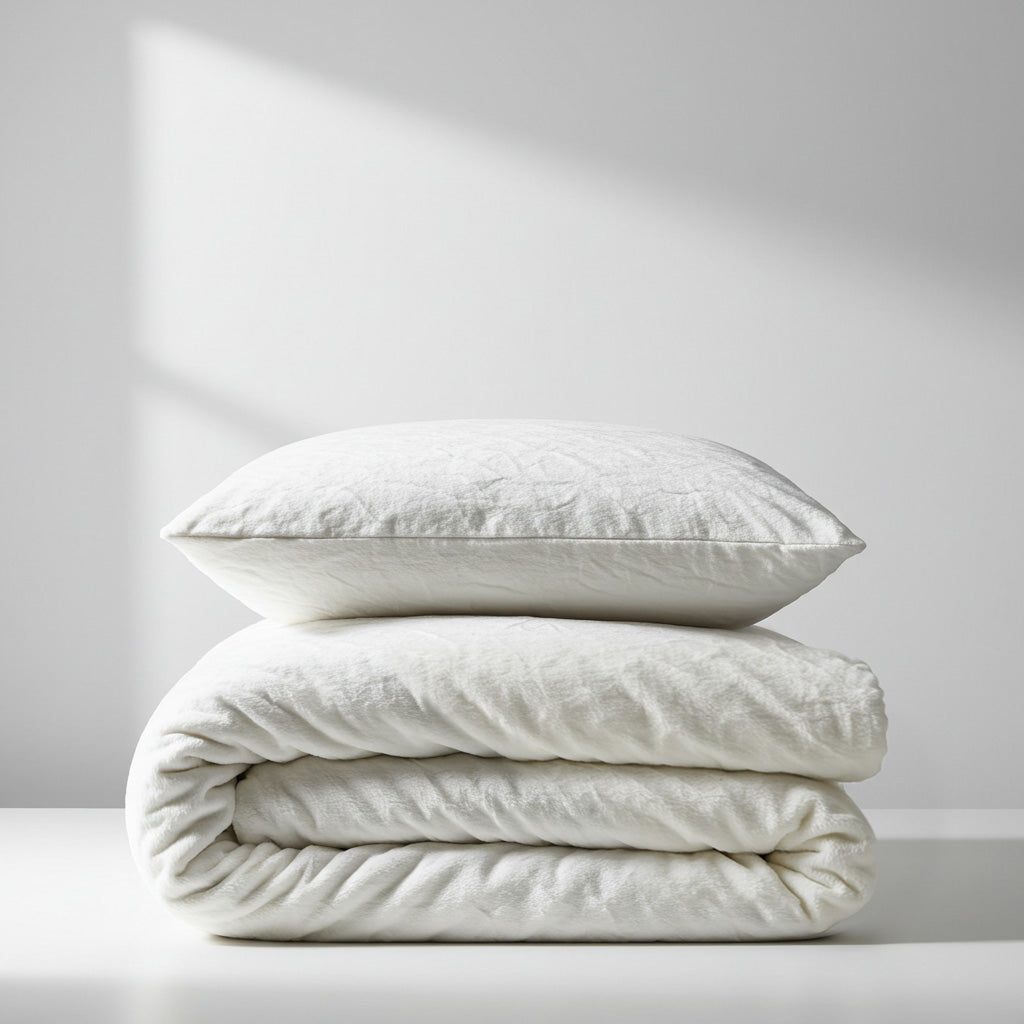 Fur Velvet Quilt Cover - Ivory Ivory & Deene