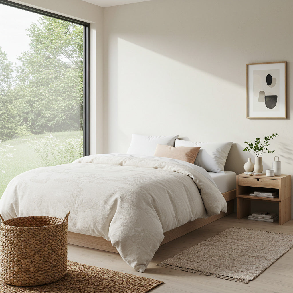 Fur Velvet Quilt Cover - Ivory Ivory & Deene