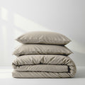 Joy Collection Quilt Cover Set - Champagne Latte Ivory & Deene