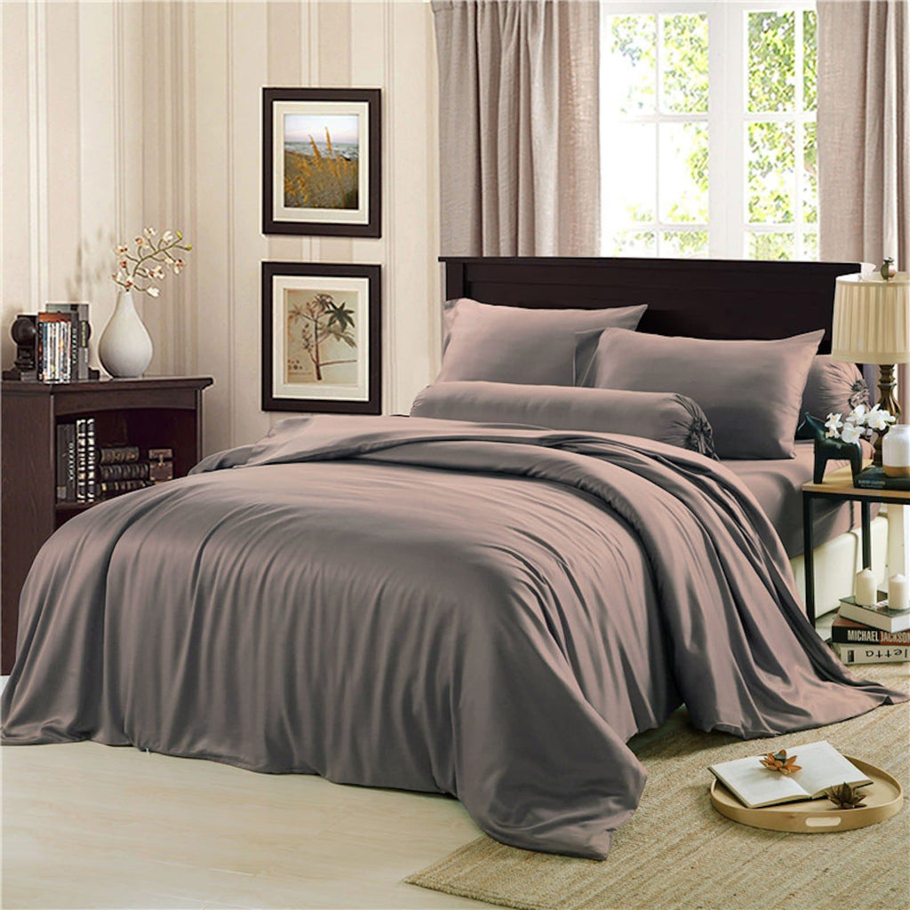 Joy Collection Quilt Cover Set - Charcoal Ivory & Deene