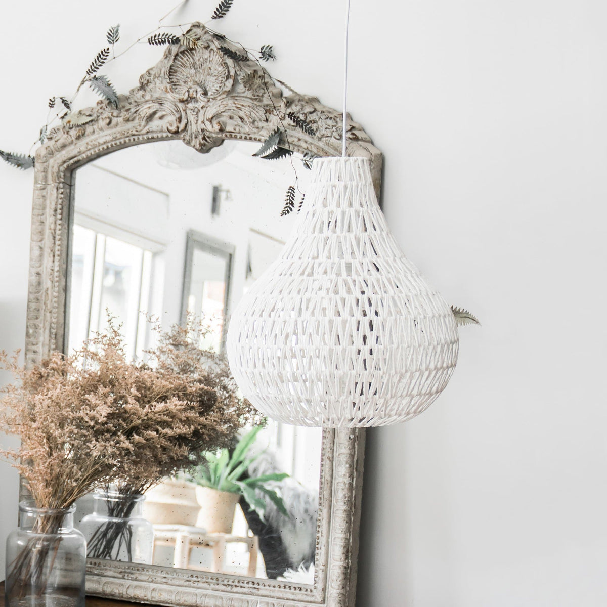 Byron Rope Pendant Light - White Ivory & Deene