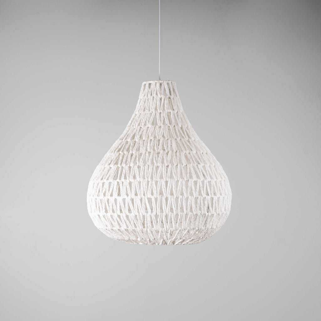 Byron Rope Pendant Light - White Ivory & Deene