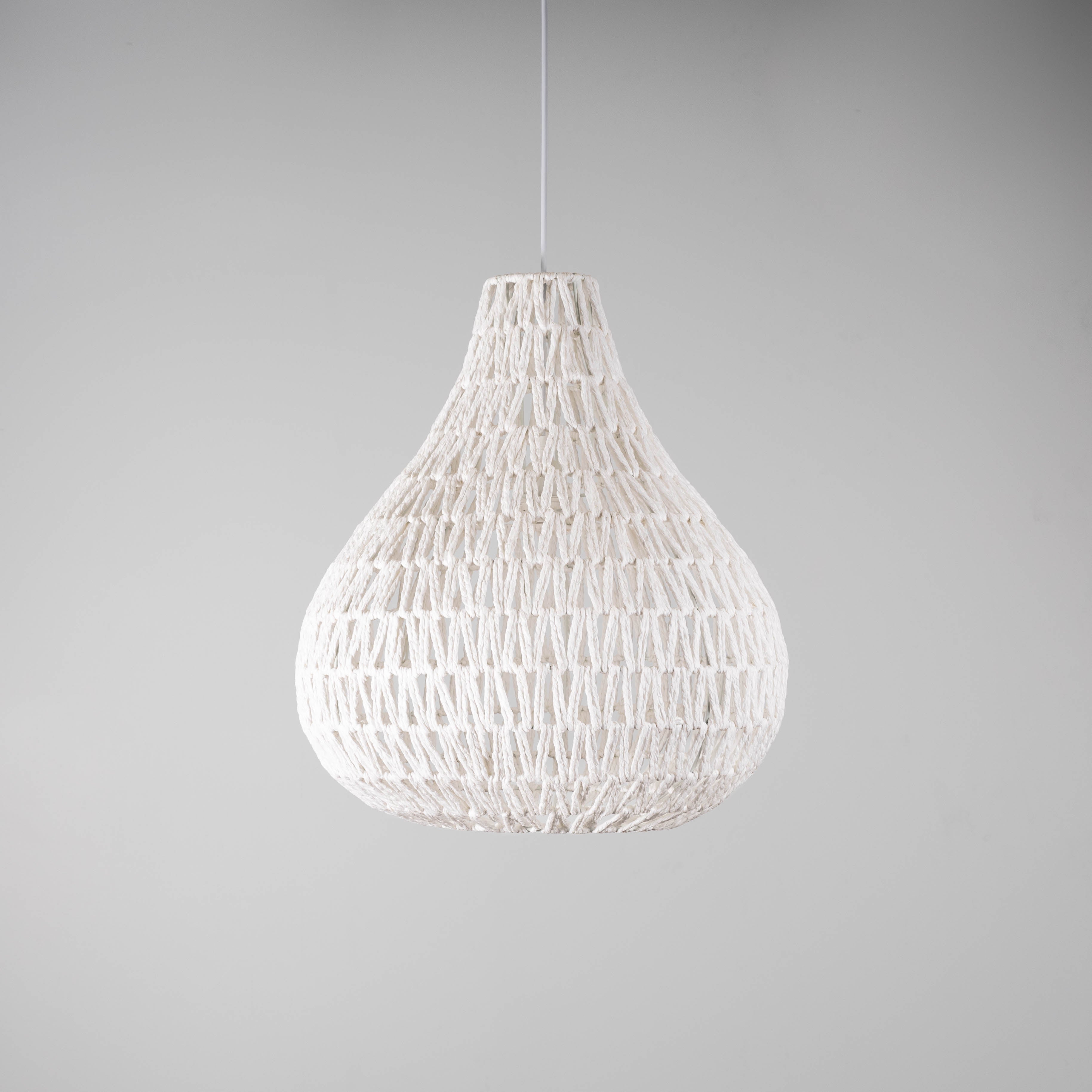 Byron Rope Pendant Light - White Ivory & Deene