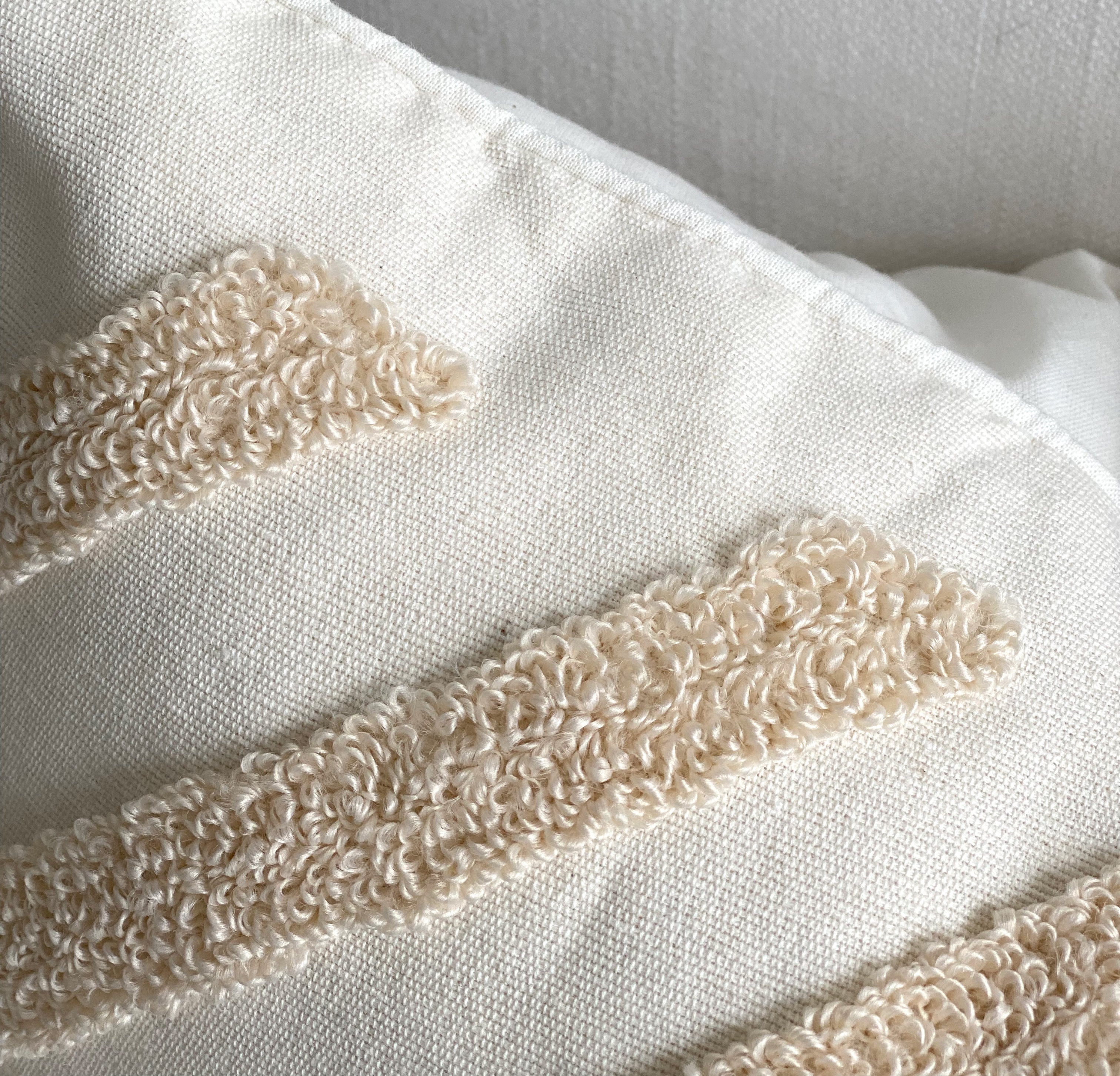 Ramada Tufted Cushion Cover with Diamond Pattern + Insert Ivory & Deene
