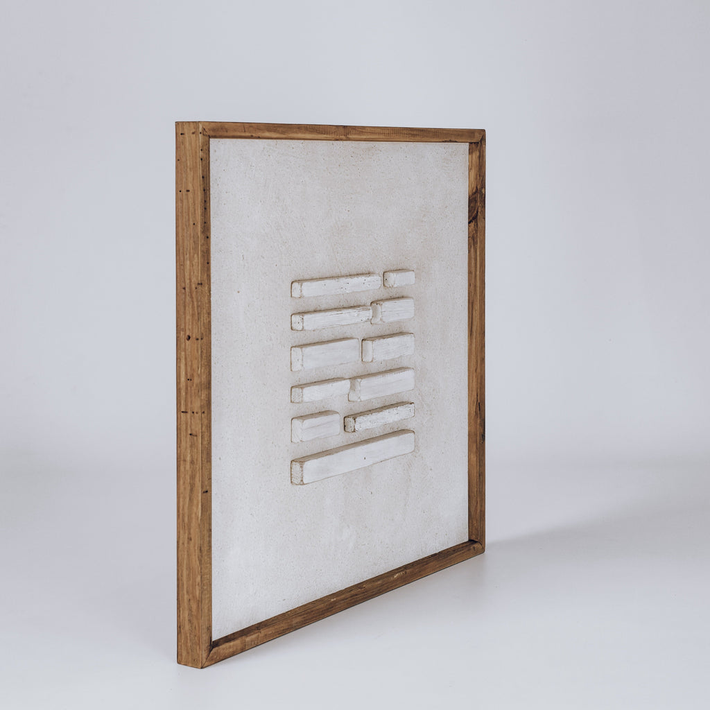 Derwent Secrets - Ready To Hang Wall Art - 62x62cm Ivory & Deene