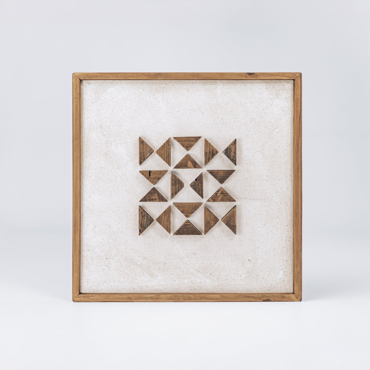 Silhouettes of Elm Square - Ready To Hang Wall Art - 62x62cm Ivory & Deene