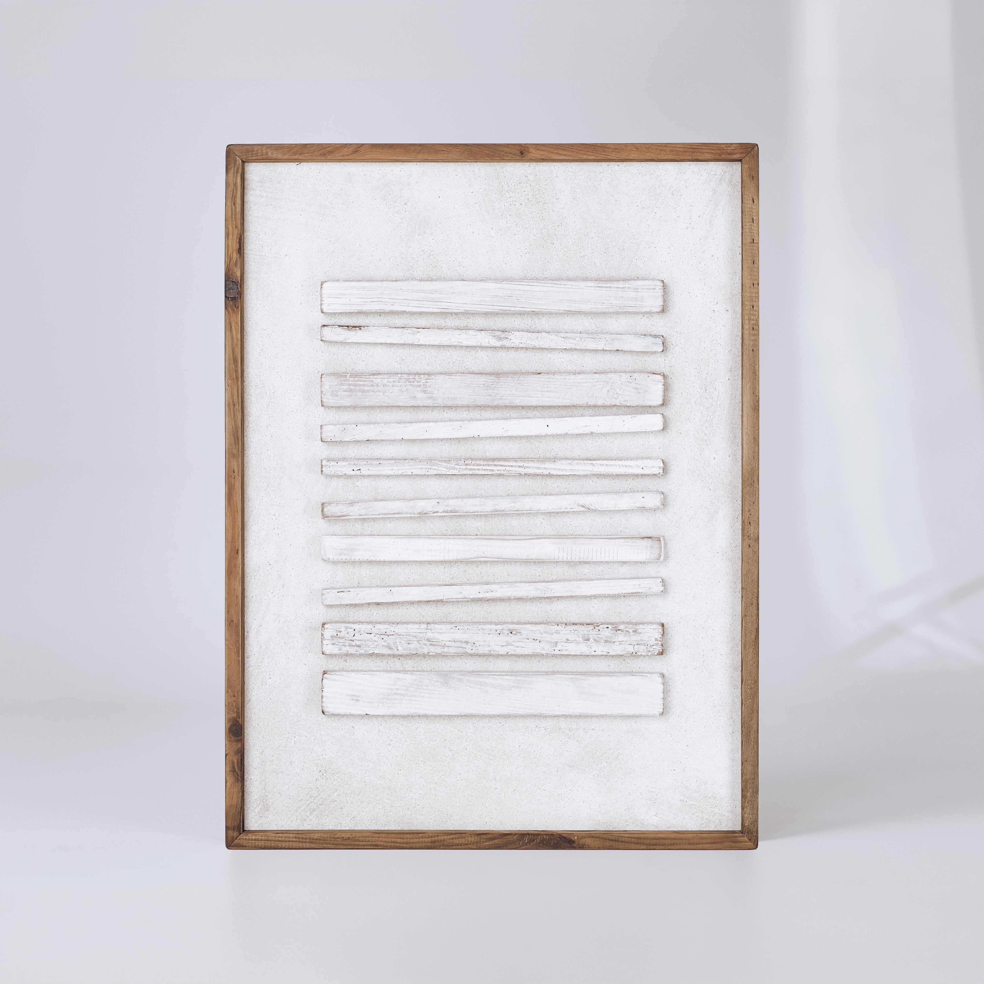 Strahan Horizon Light - Ready To Hang Wall Art - 62x82cm Ivory & Deene