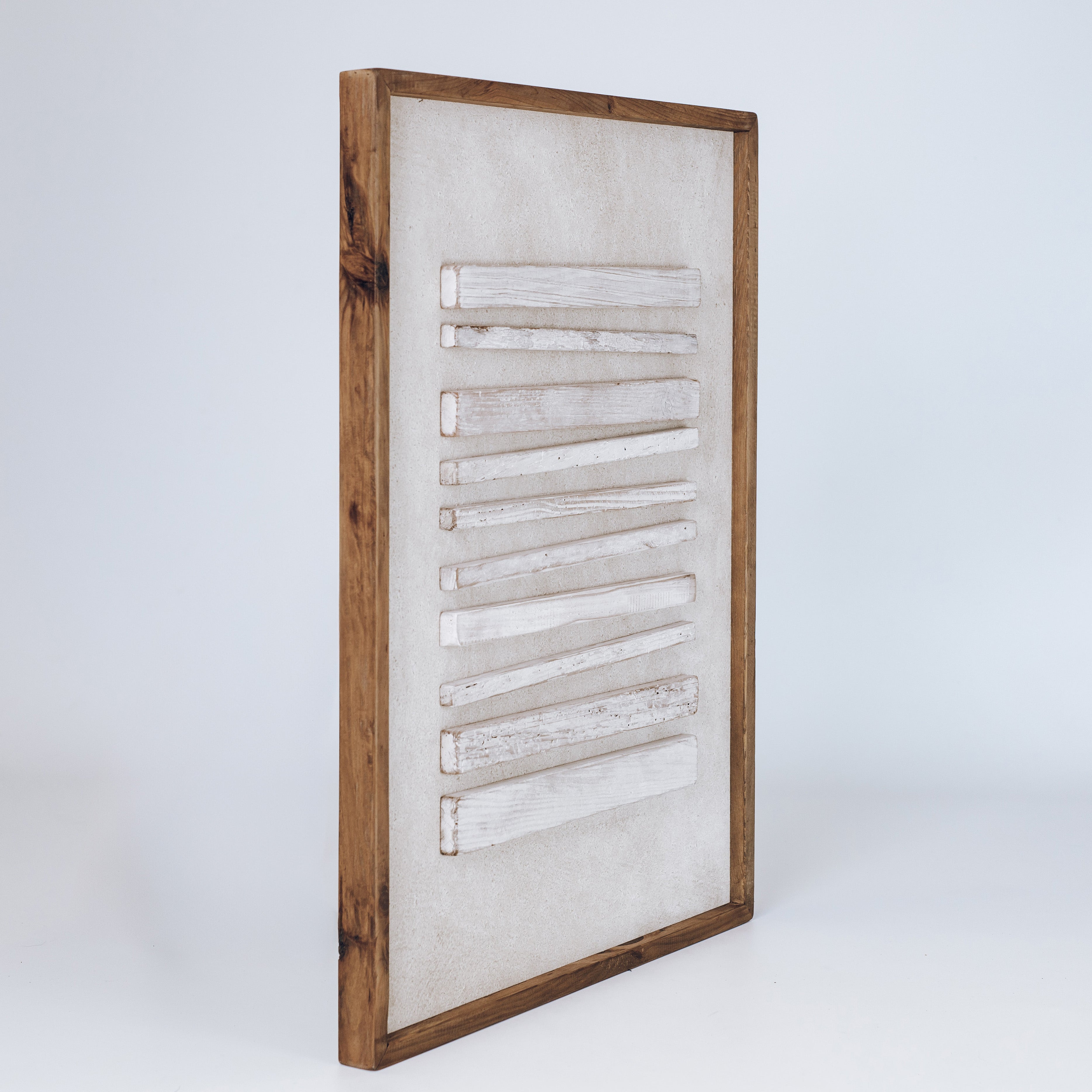 Strahan Horizon Light - Ready To Hang Wall Art - 62x82cm Ivory & Deene