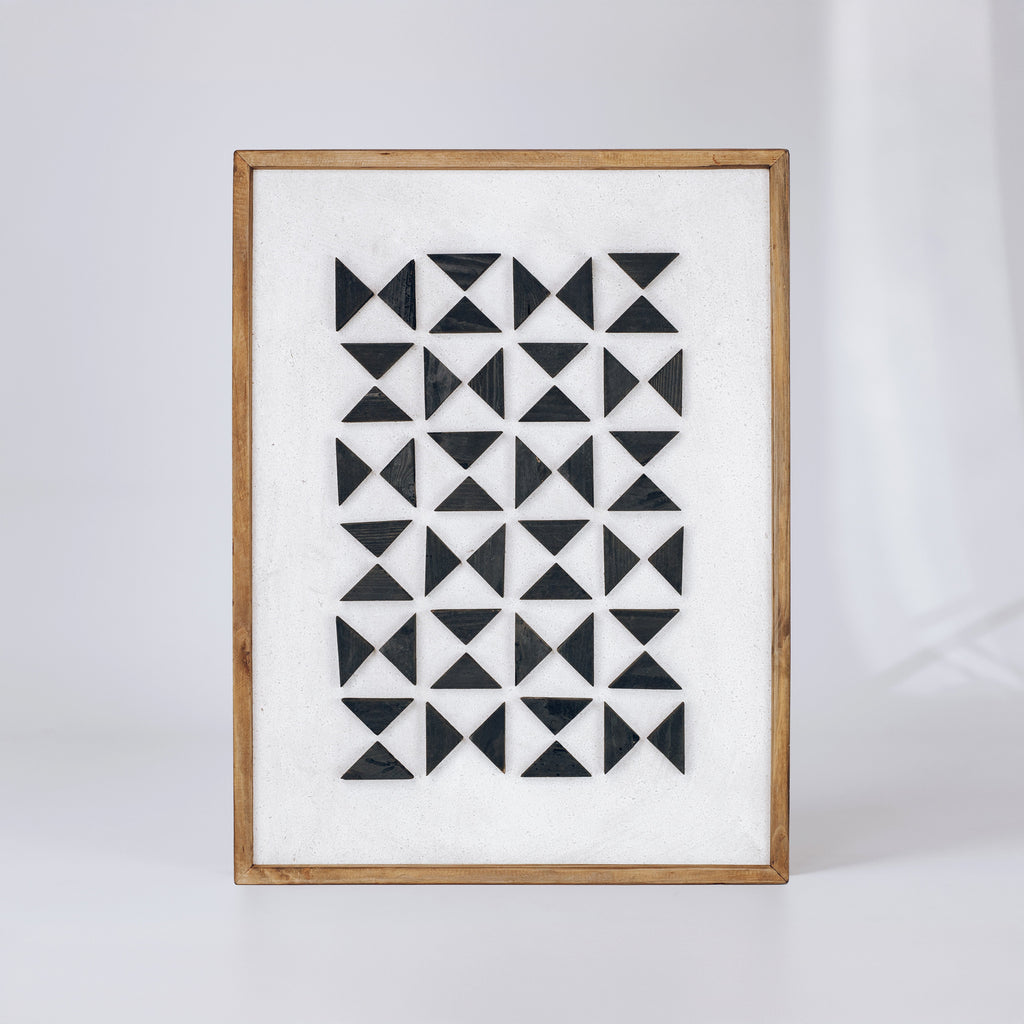 Silhouettes of Elm Rectangle - Ready To Hang Wall Art - 62x82cm Ivory & Deene