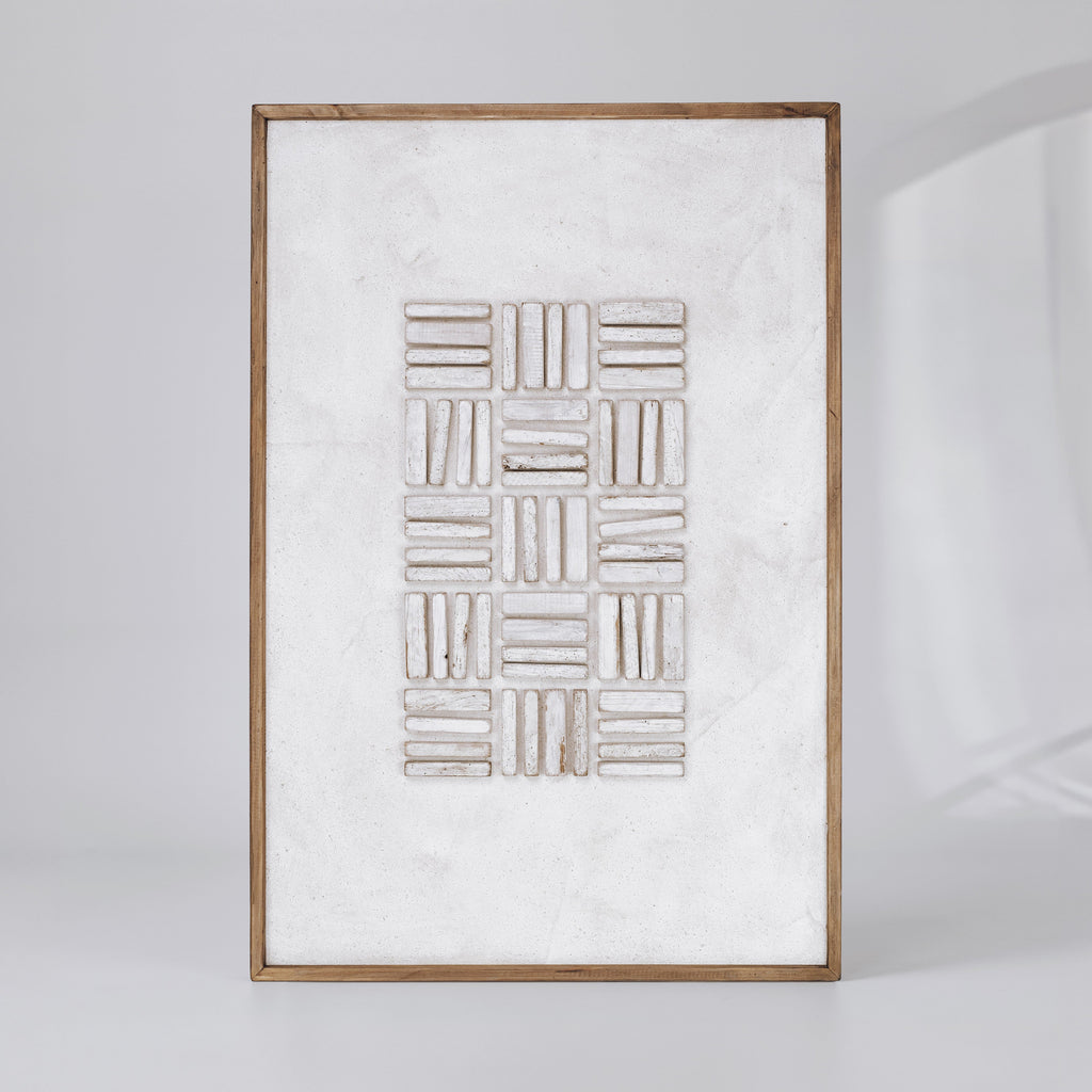 Silent Echos - Ready To Hang Wall Art - 82x122cm Ivory & Deene
