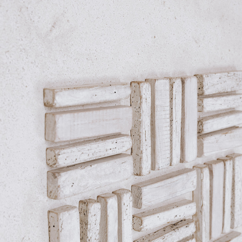 Silent Echos - Ready To Hang Wall Art - 82x122cm Ivory & Deene