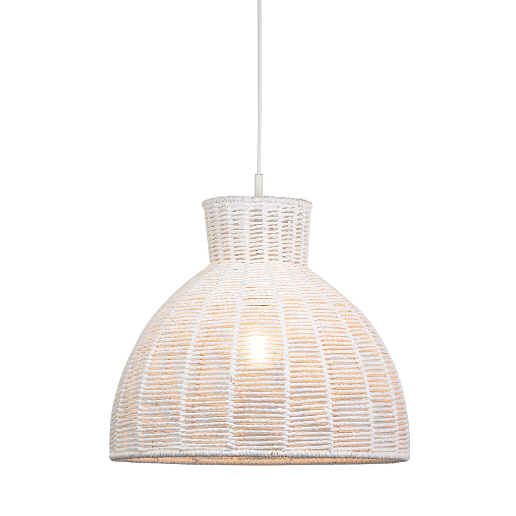 Kellie Rope Pendant Light - White Ivory & Deene