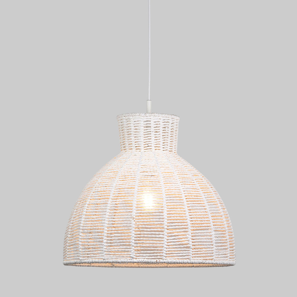 Kellie Rope Pendant Light - White Ivory & Deene
