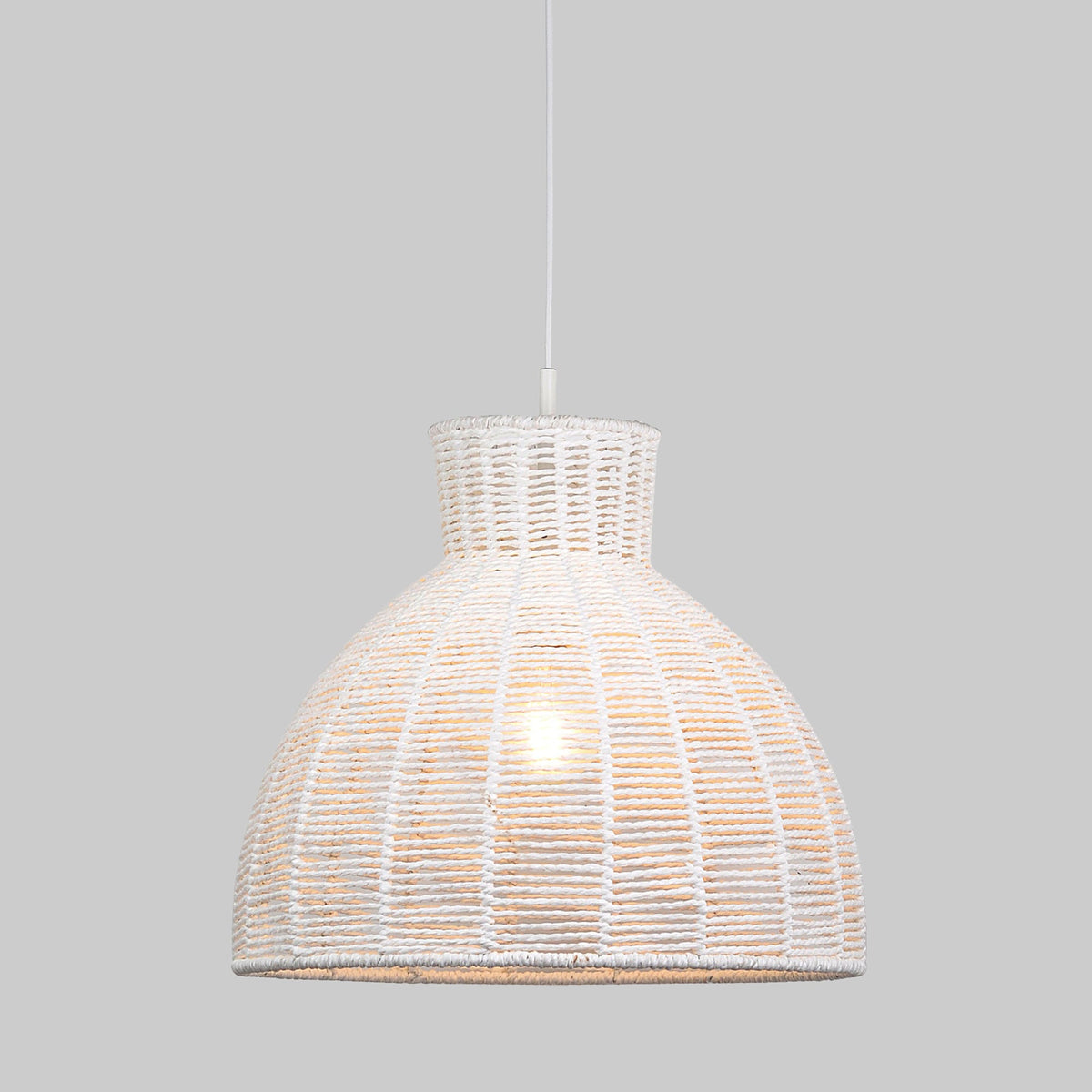 Kellie Rope Pendant Light - White Ivory & Deene