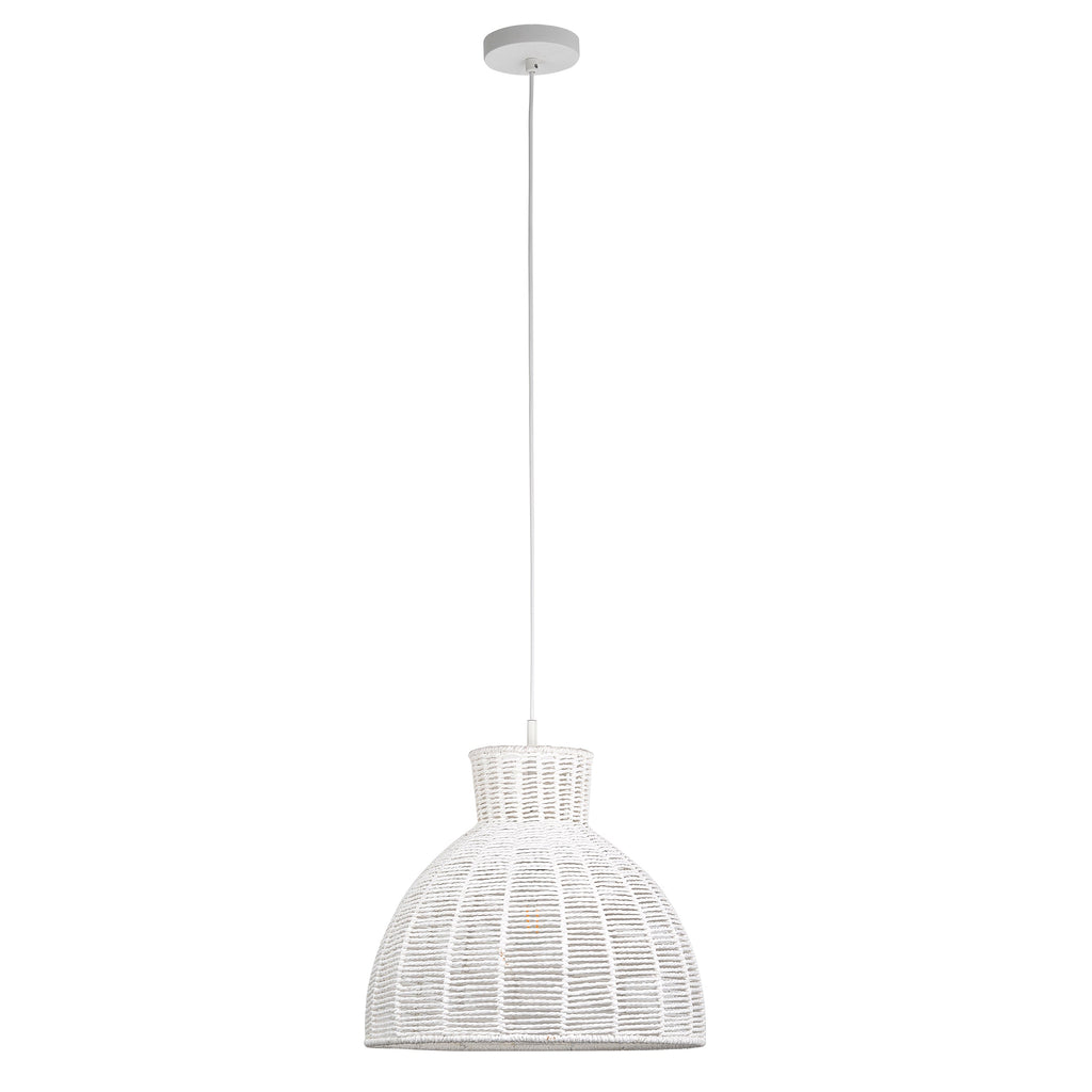 Kellie Rope Pendant Light - White Ivory & Deene