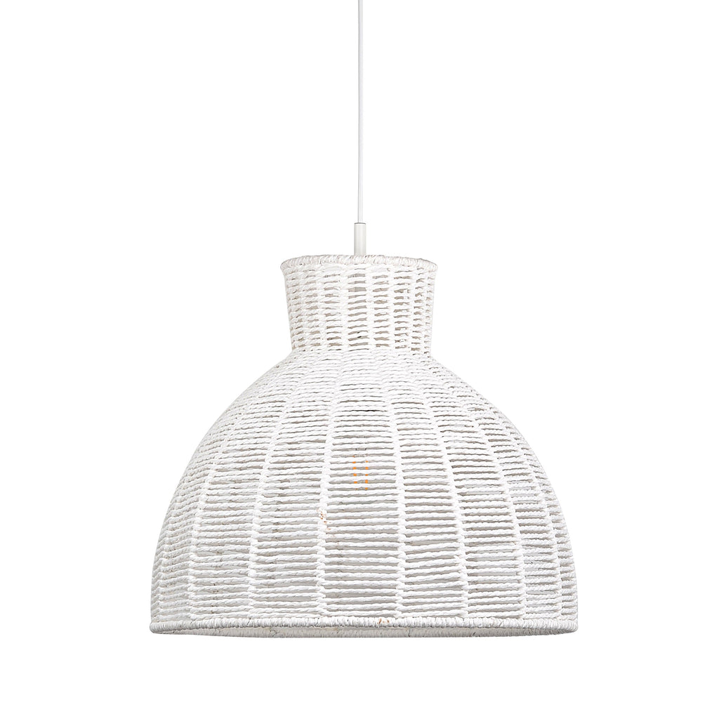 Kellie Rope Pendant Light - White Ivory & Deene