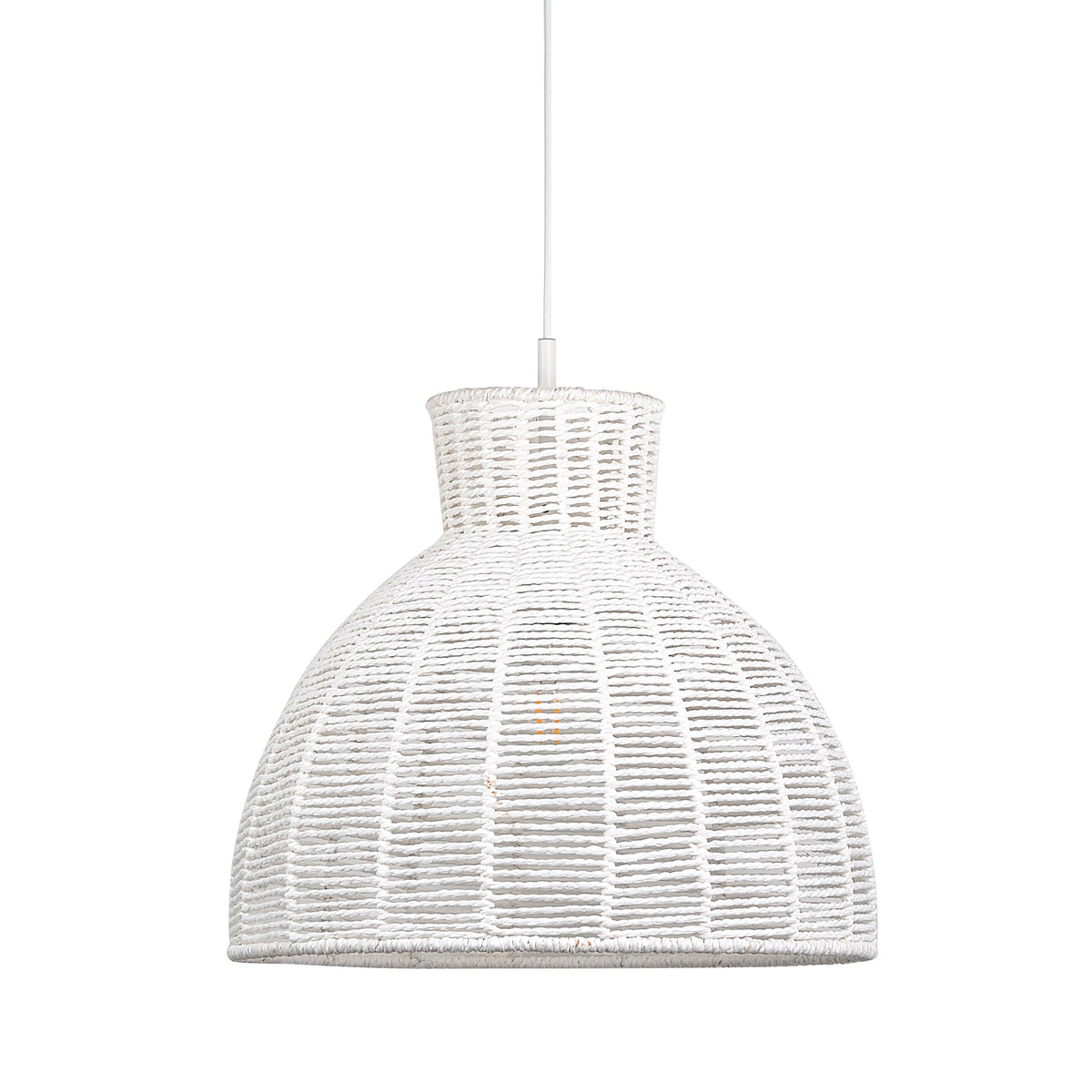Kellie Rope Pendant Light - White Ivory & Deene