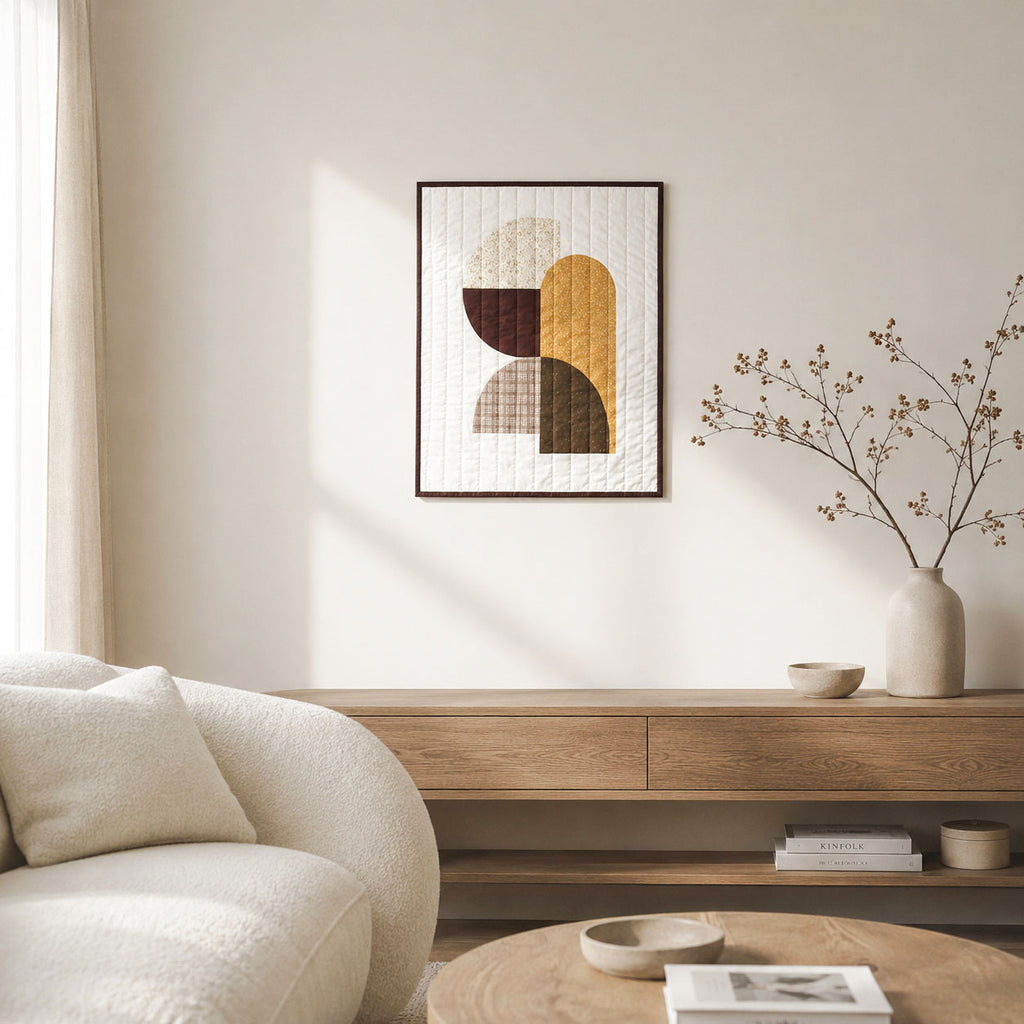 Golden Horizon - Geometric Wall Hanging Art Demee Design