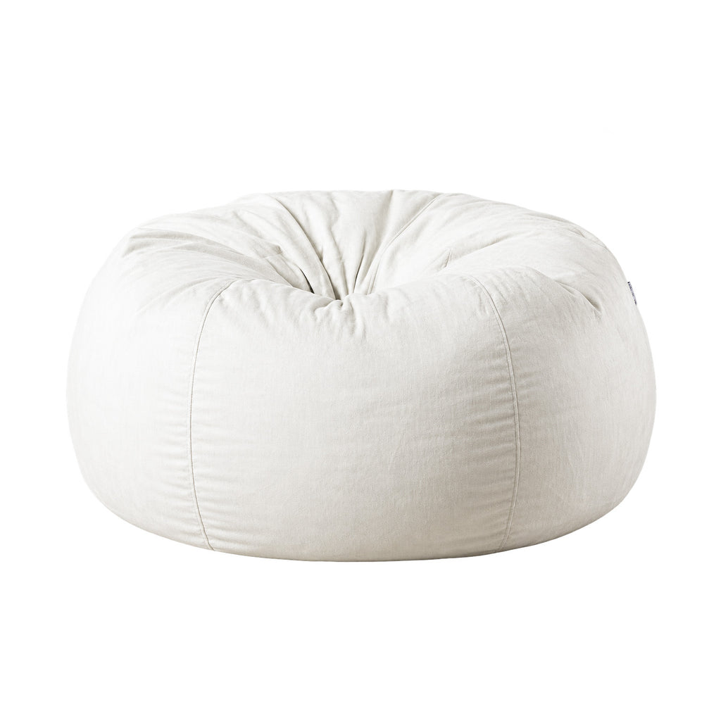 Pierre Plush Lounge Bean Bag – Ivory Ivory & Deene