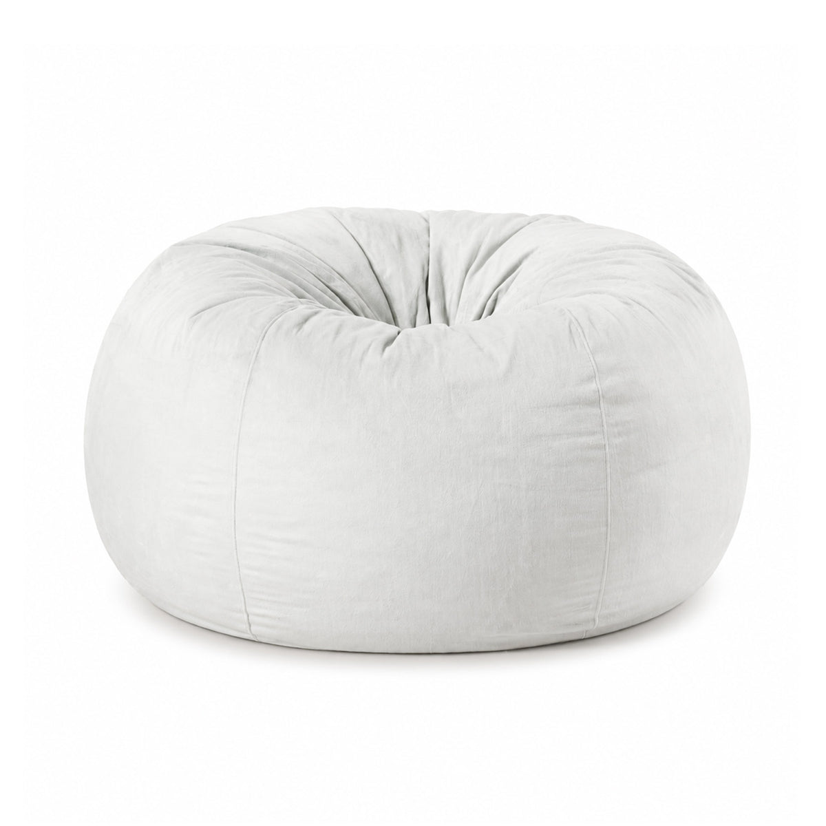 Pierre Fur Bean Bag - Silver Grey Ivory & Deene