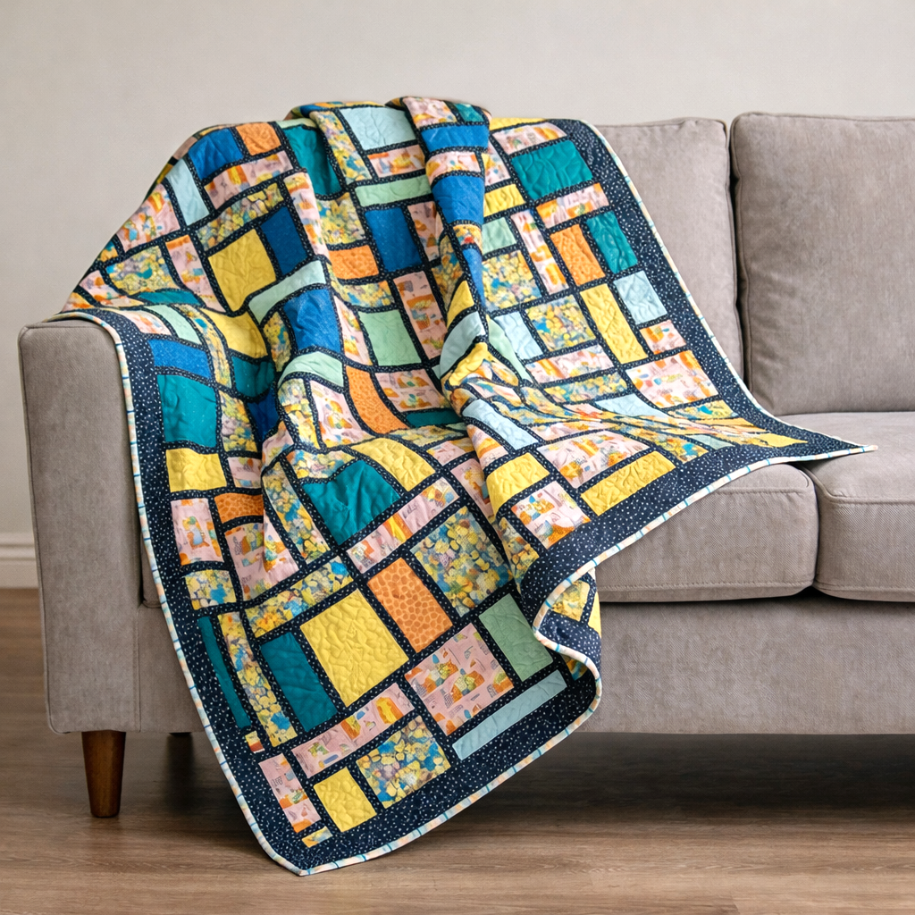 Simpsons Quilt – Geometric Patchwork Blanket Demee Design